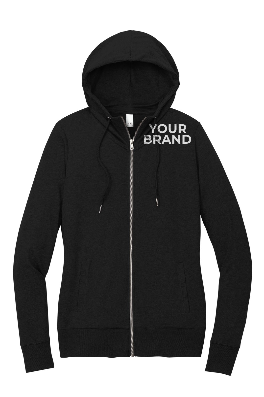 District Women's Featherweight French Terry Full-Zip Hoodie DT673