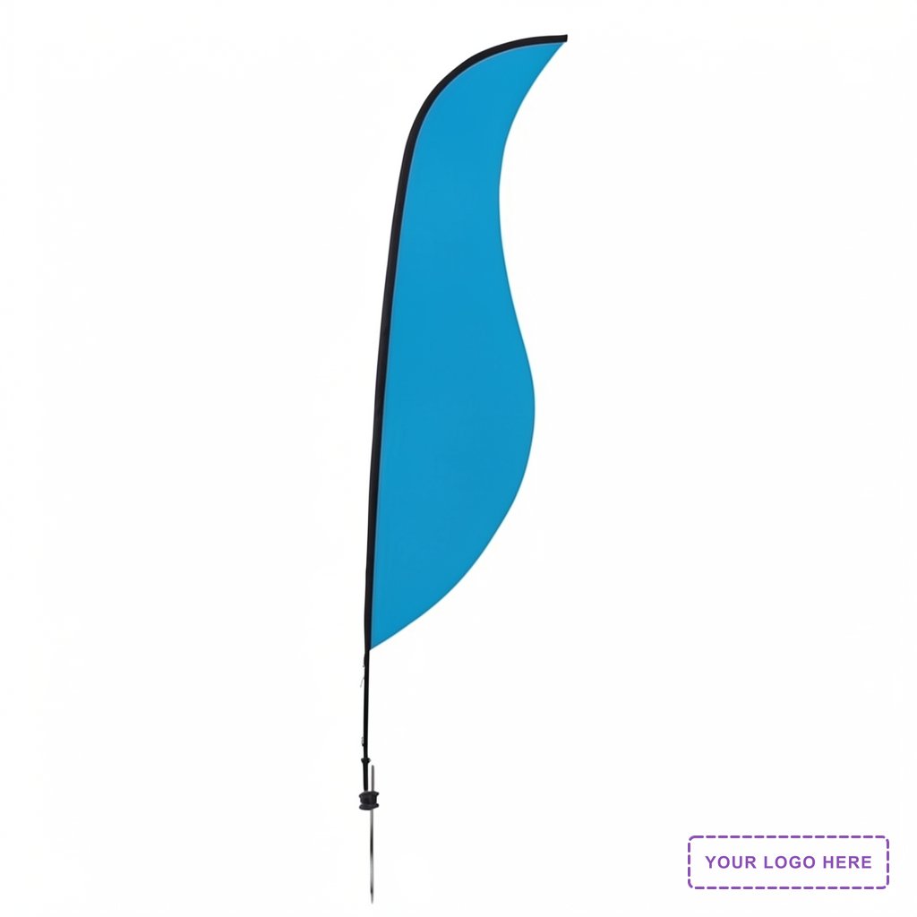 13' Premium Sabre Sail Sign Kit (Double-Sided with Ground Spike)