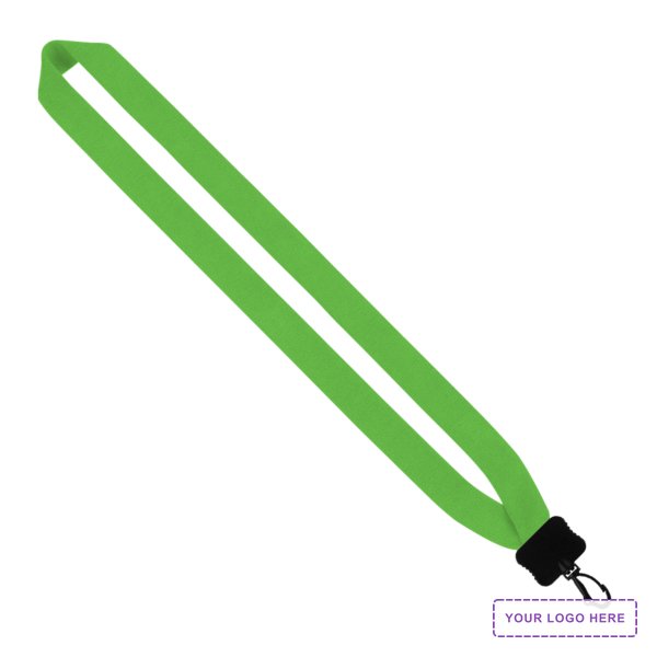 1" Cotton Lanyard with Plastic Clamshell & Swivel Snap Hook