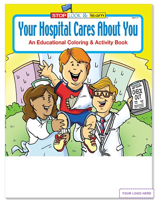 COLORING SET - Your Hospital Cares About You Coloring Book Fun Pack