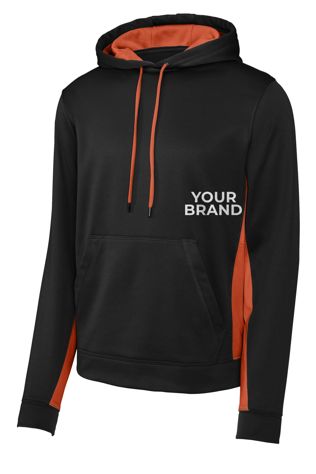 Sport-Tek Sport-Wick Fleece Colorblock Hooded Pullover. ST235