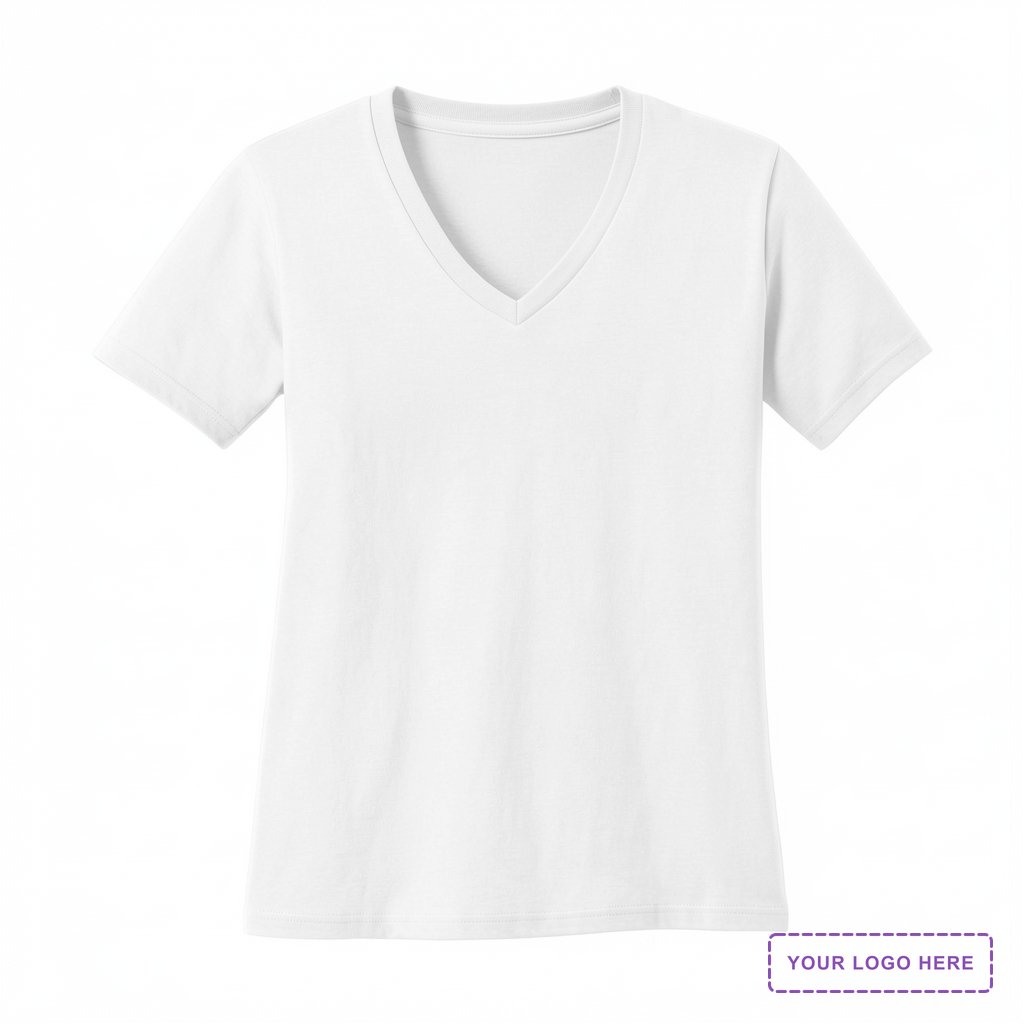 Port & Co Women's Core Cotton V-Neck Tee. LPC54V