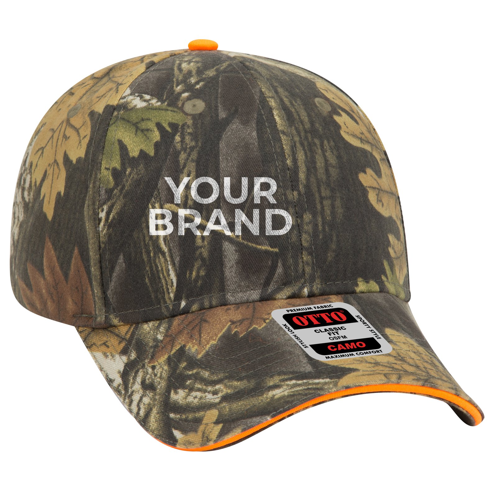 OTTO CAP® Camouflage 6 Panel Low Profile Baseball Cap