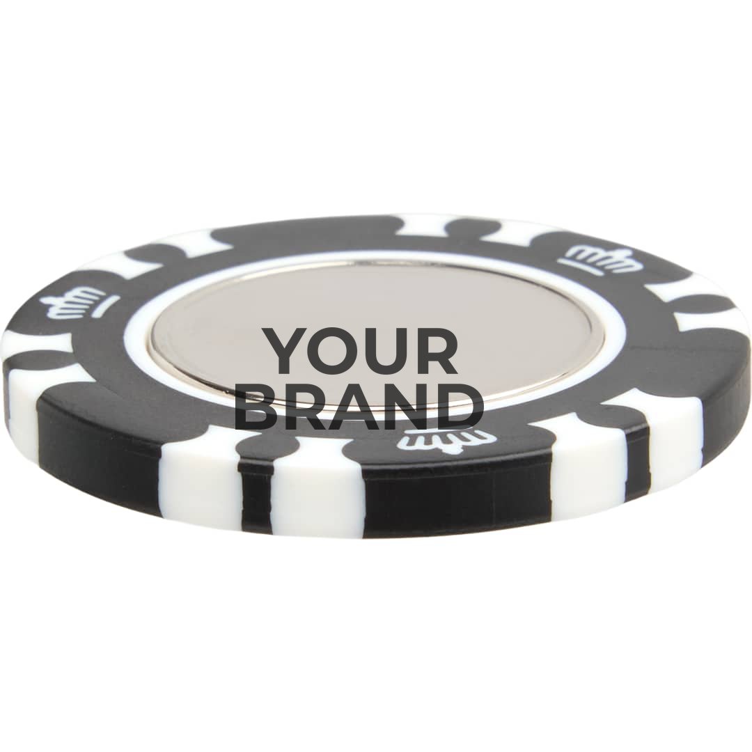 Recycled Poker Chip w/ Metal Ballmarker