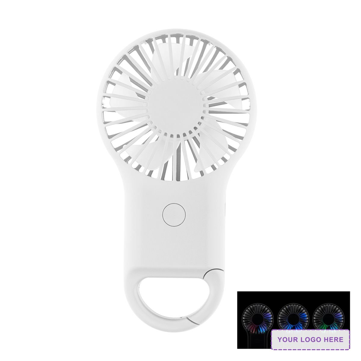 Rechargeable Handheld Fan with Carabiner 2.0
