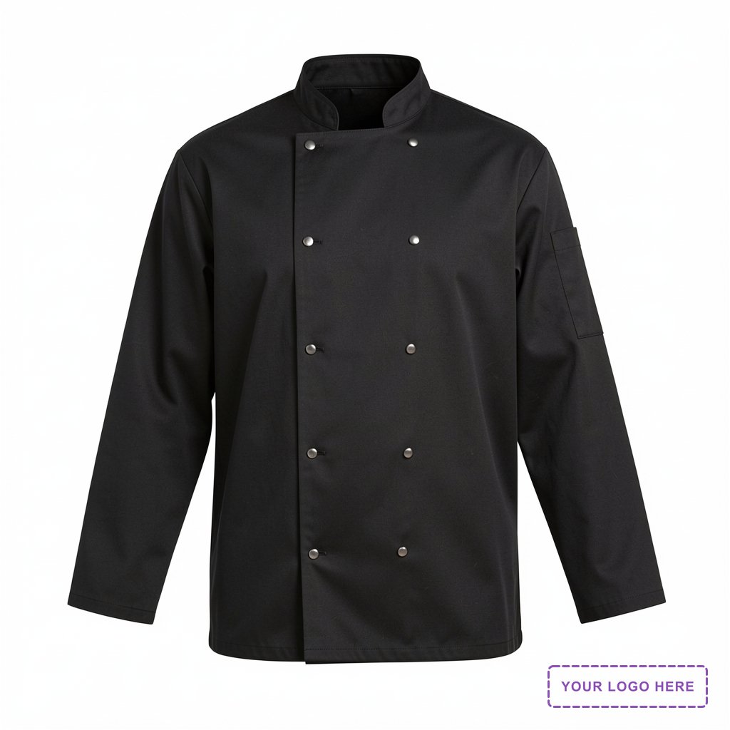 Unisex Ten Studded Front Chef Coat - RP665