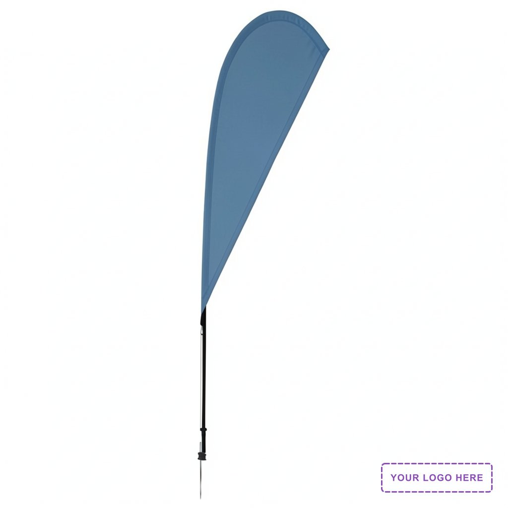 8' Streamline Teardrop Sail Sign Flag Kit (Double-Sided with Ground Spike)