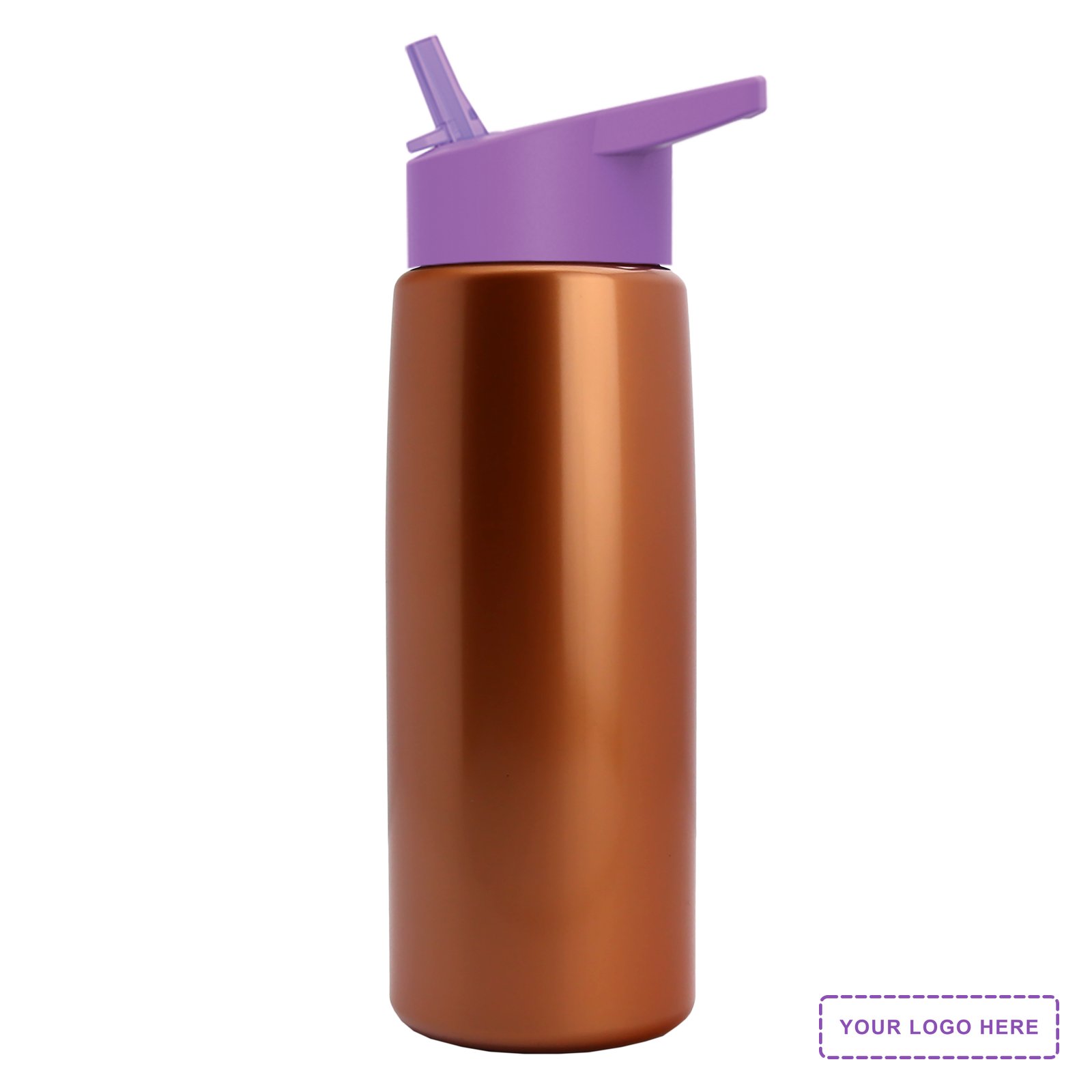 Garyline® Flair Tritan® Metallike Bottle with Flip-Straw Lid - 26 oz.