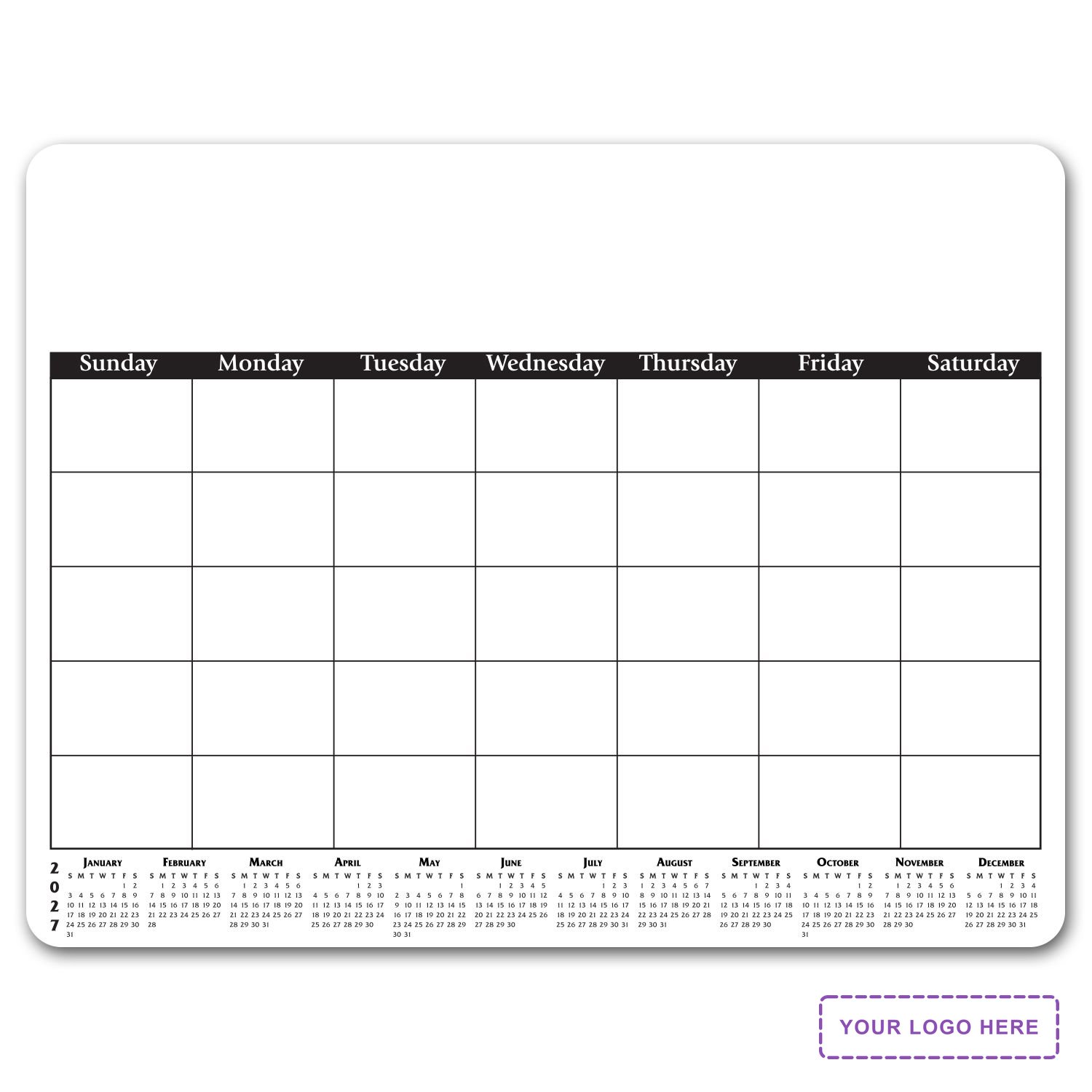 Memo Board Calendar w/ Rem Adh