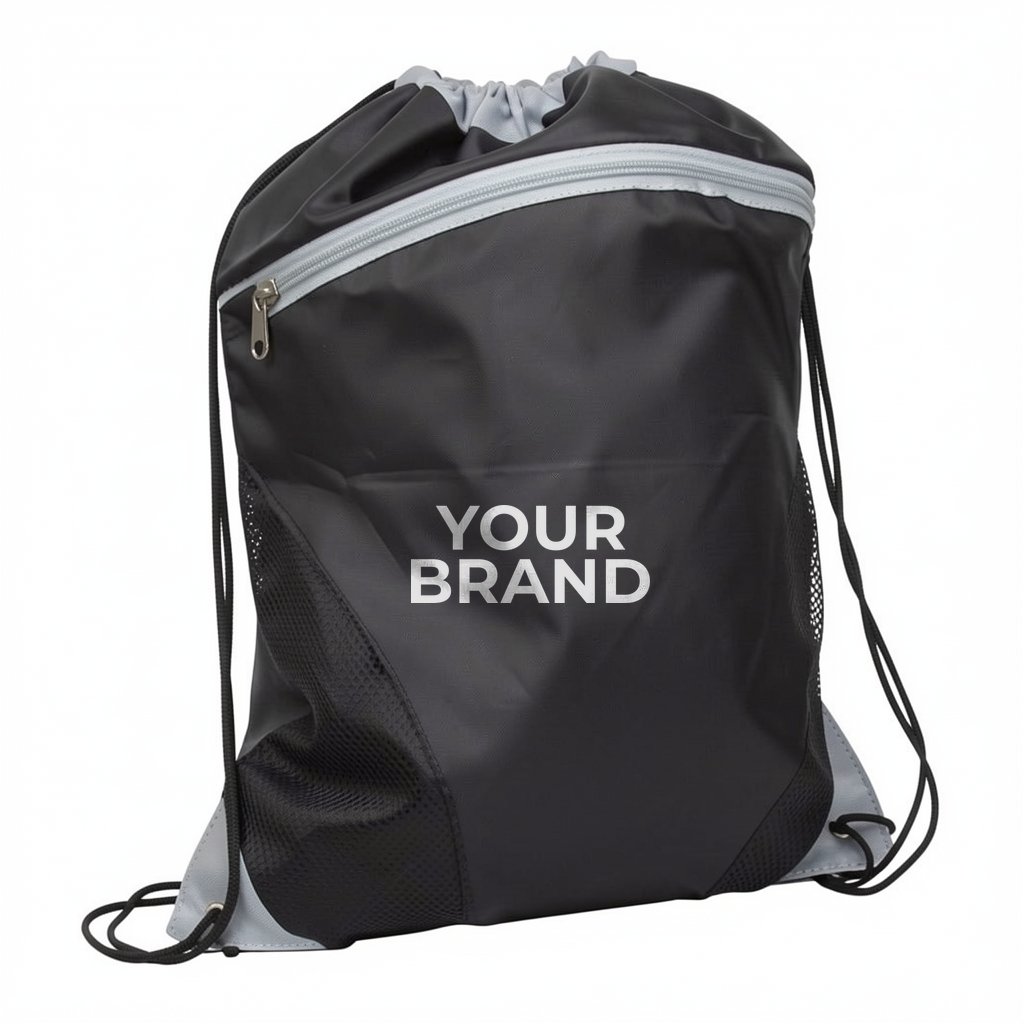 Cyclone Mesh Curve Polyester Drawstring Bag