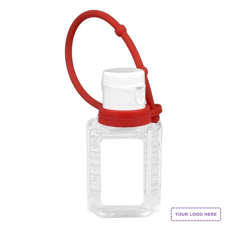 "SanPal Connect" 1.0 oz Compact Hand Sanitizer Antibacterial Gel in Flip-Top Squeeze Bottle with Col