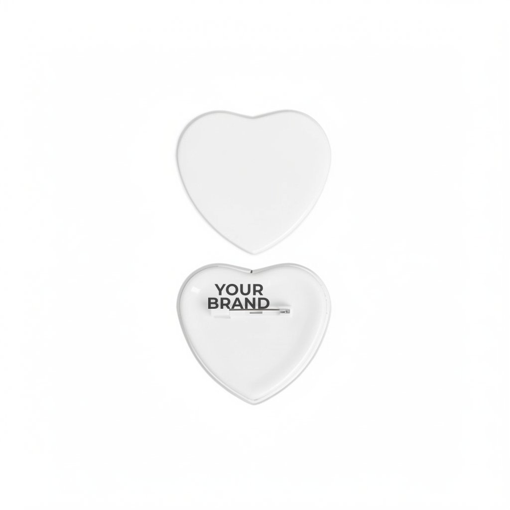 2" Heart Buttons