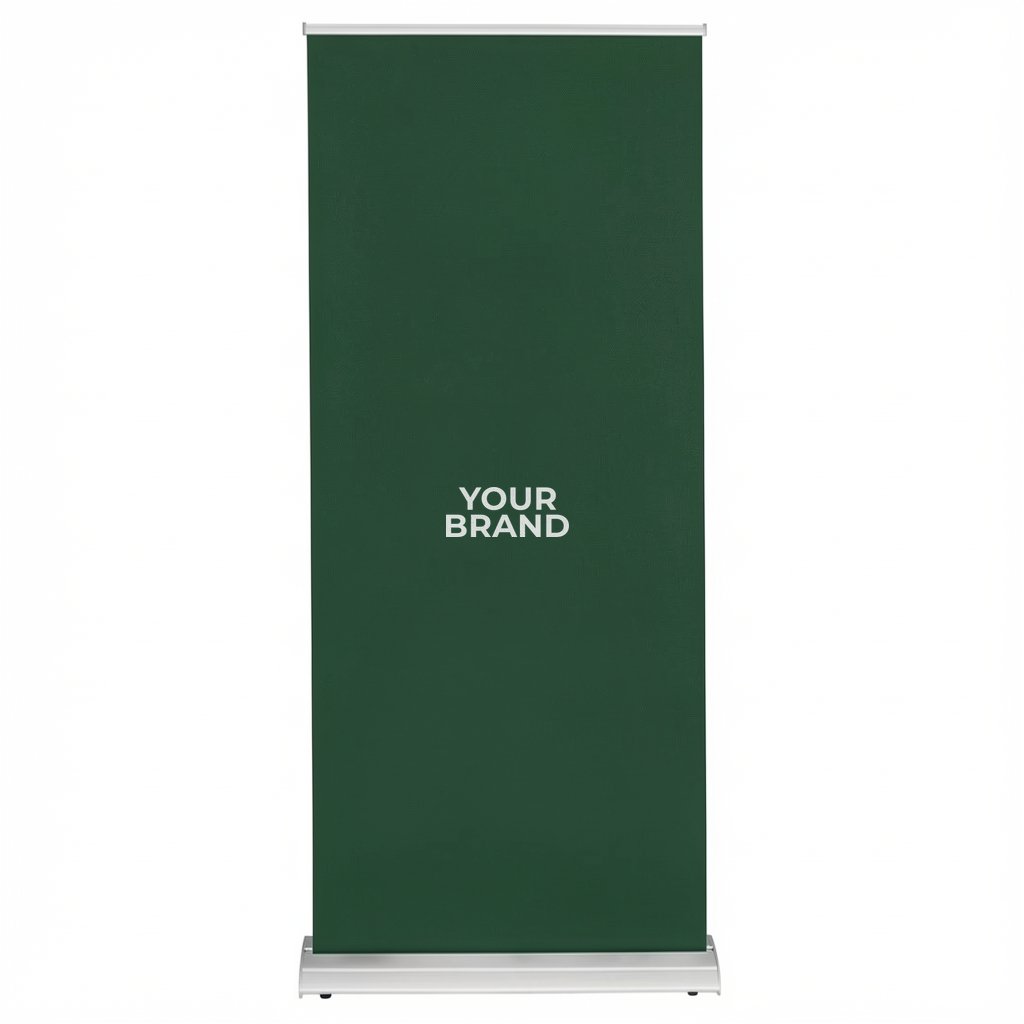 33.5" Deluxe Pro Retractor Single-Banner Kit (No-Curl Opaque Fabric)