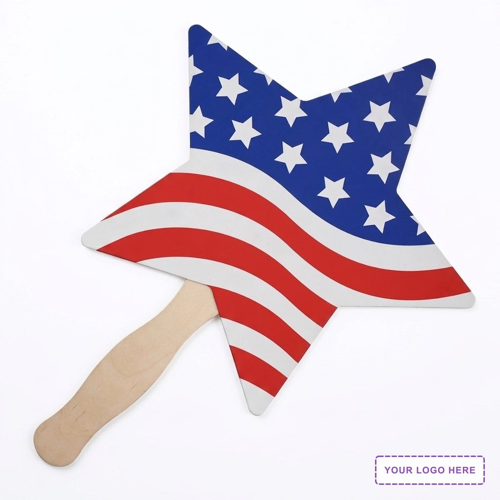 American Flag Star Hand Fan (Non-Light Up)