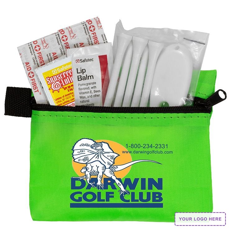 "DEL MONTE" 14 Piece Golf Kit Components inserted into Zipper Pack