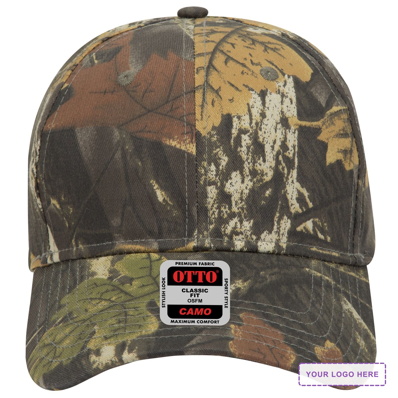 OTTO CAP® Camouflage 6 Panel Low Profile Baseball Cap