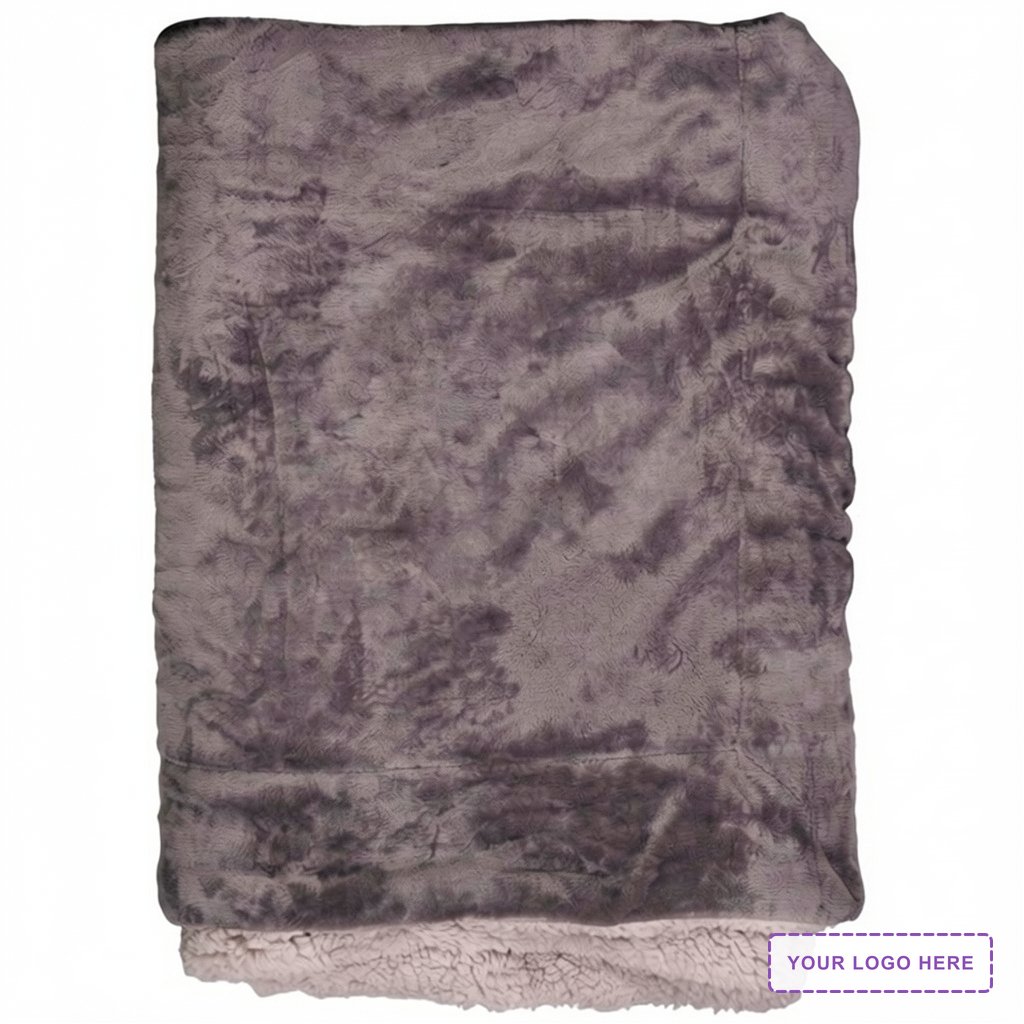 Sherpa Fleece Embroidered Emblem Blanket