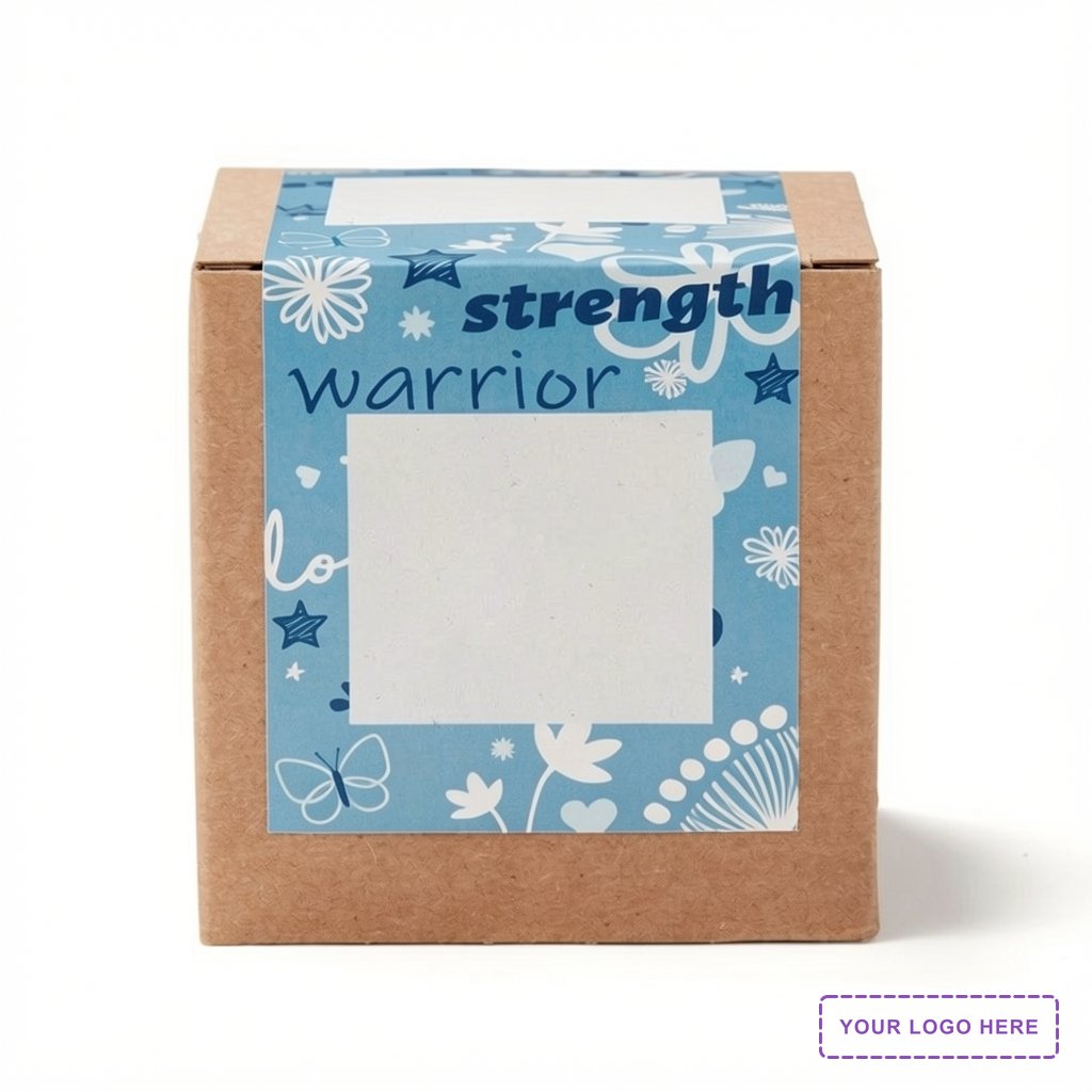 Blue Garden of Hope Planter in Kraft Gift Box