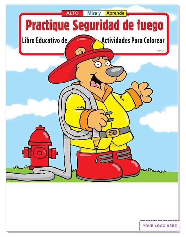 COLORING BOOK - Practice Fire Safety (Spanish) Coloring & Activity Book