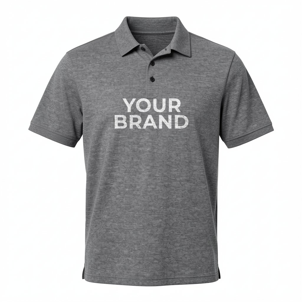 Men's Heathered Polo - A582