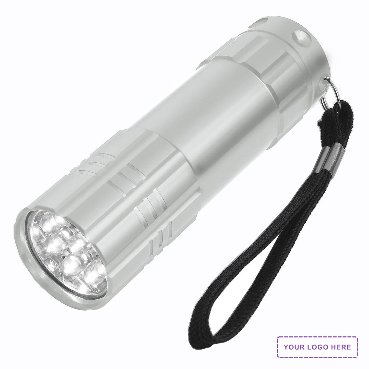 Aluminum LED Flashlight With Strap