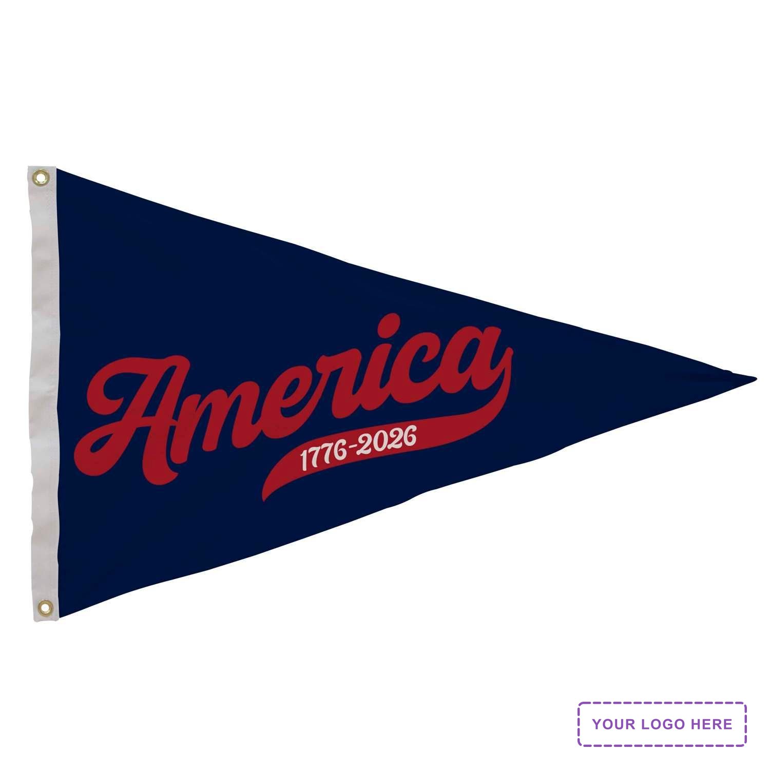 2' x 3' Nylon Pennant Flag Single-Sided
