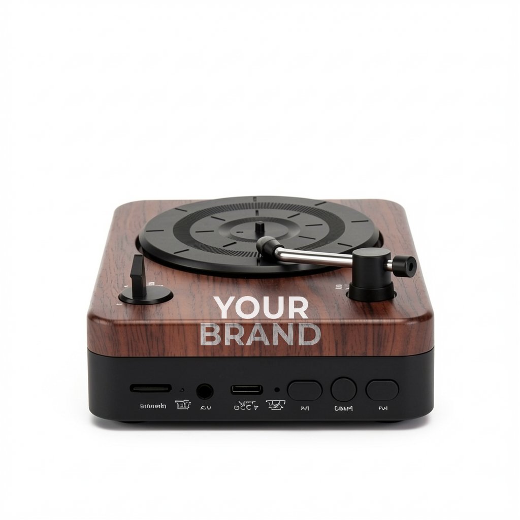 Turntable Wireless Speaker With Custom Record Envelope