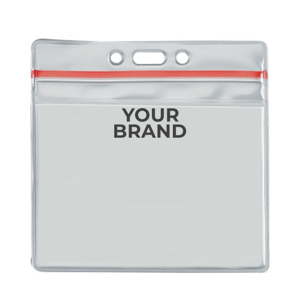 4" x 3" Printed Horizontal Vinyl Pouch with Zipper