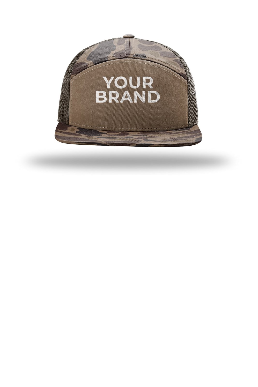 Richardson Printed 7-Panel Trucker 168P · Example of personalization. Yours carries your brand.
