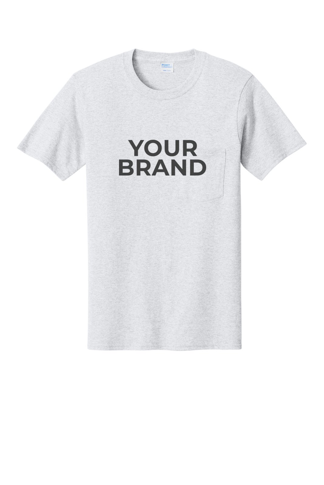 Port & Co Core Cotton Pocket Tee. PC54P