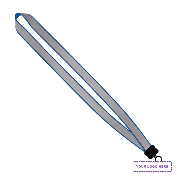 3/4" Reflective Lanyard with Plastic Clamshell & O-Ring