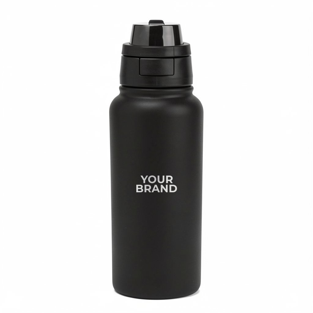 32 Oz. Full Laser Pop Sip & Chug Recycled Stainless Steel Bottle