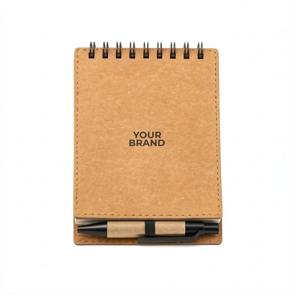 Flip Recycled Spiral Notebook with Pen