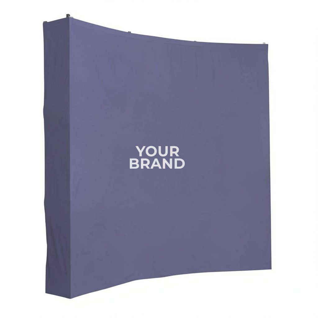 8' Curved Splash Floor Display Wrap Kit (Block-Out Fabric)