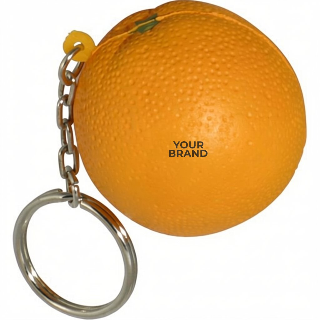 Orange Stress Reliever Key Chain