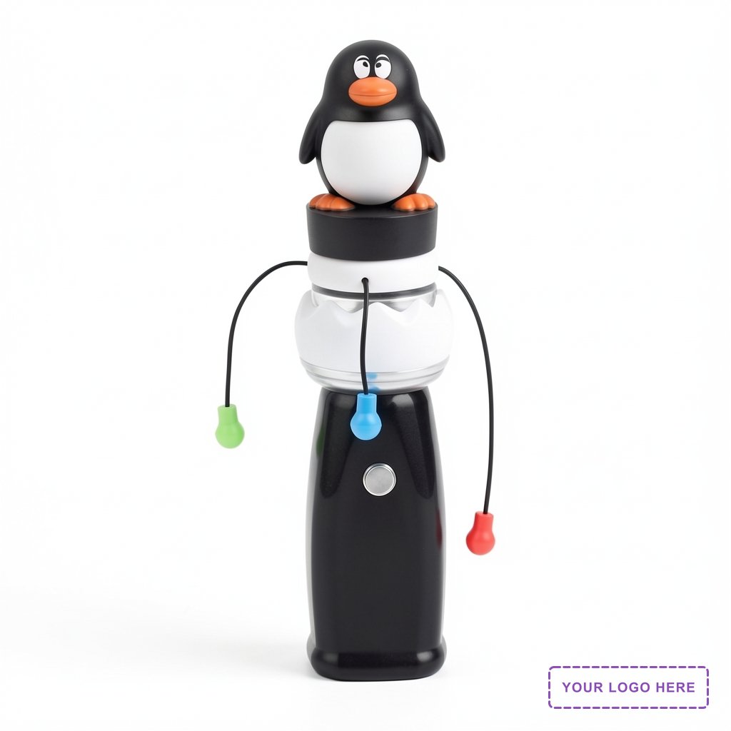 Penguin Toy Orbiting LEDs Spinning Light Wands