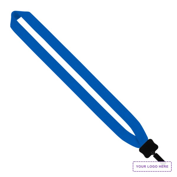 1" Cotton Lanyard with Plastic Clamshell & Bulldog Clip