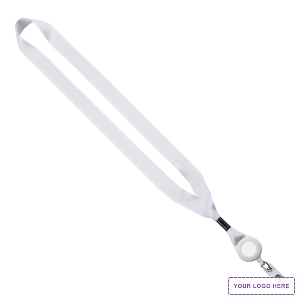 3/4" rPET Dye-Sublimated Lanyard with Metal Crimp And Badge Reel