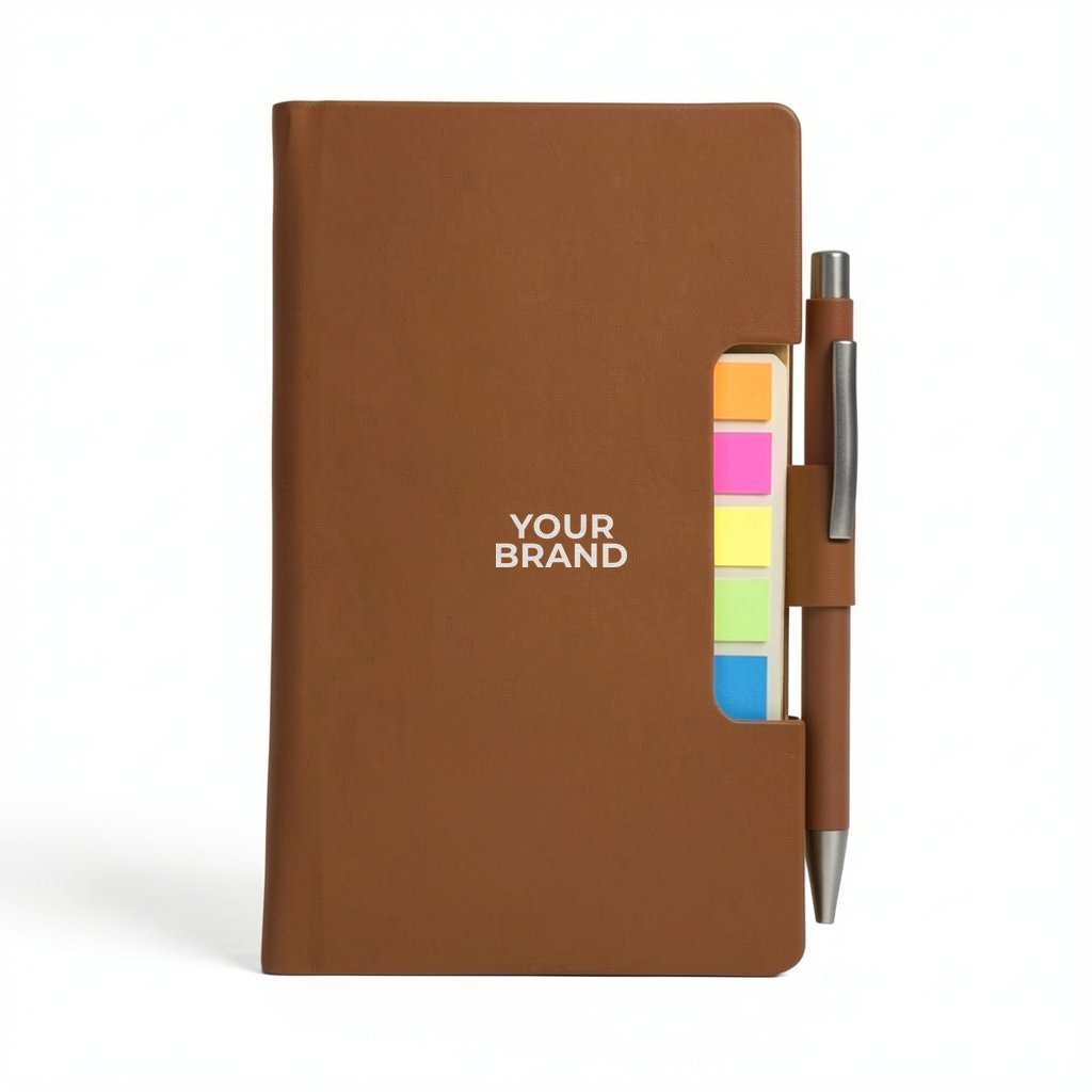 Alliance Hardcover Journal With Sticky Flags & Pen