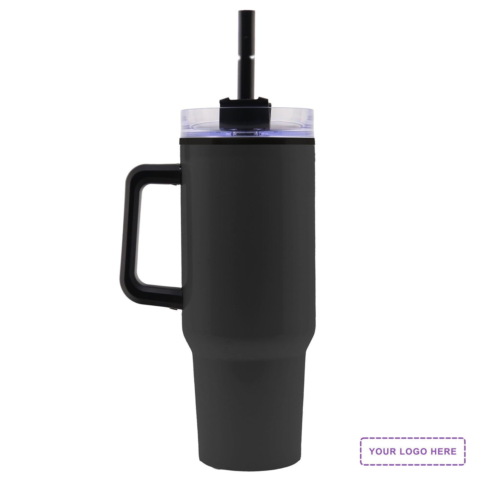 Garyline® Roam Stainless Steel Handle Mug with Straw - 40 oz.