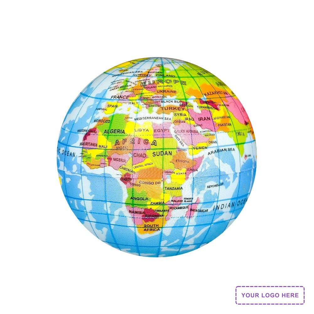 Printed Globe PU Ball 3”
