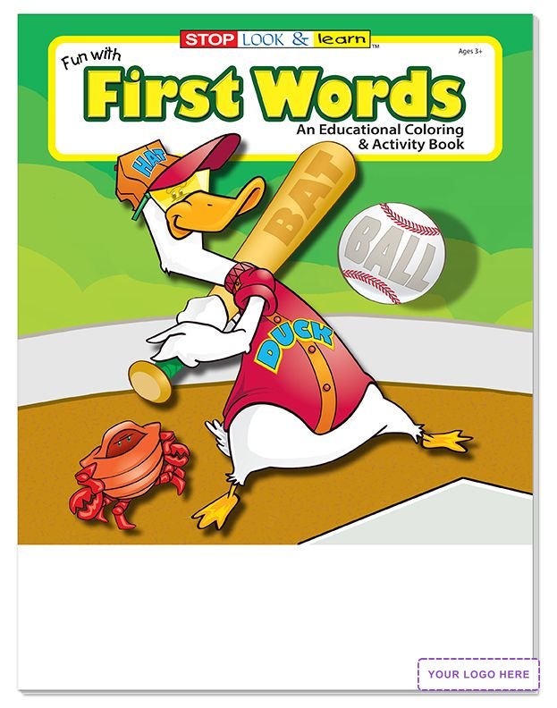 COLORING SET - Fun With First Words Coloring Book Fun Pack