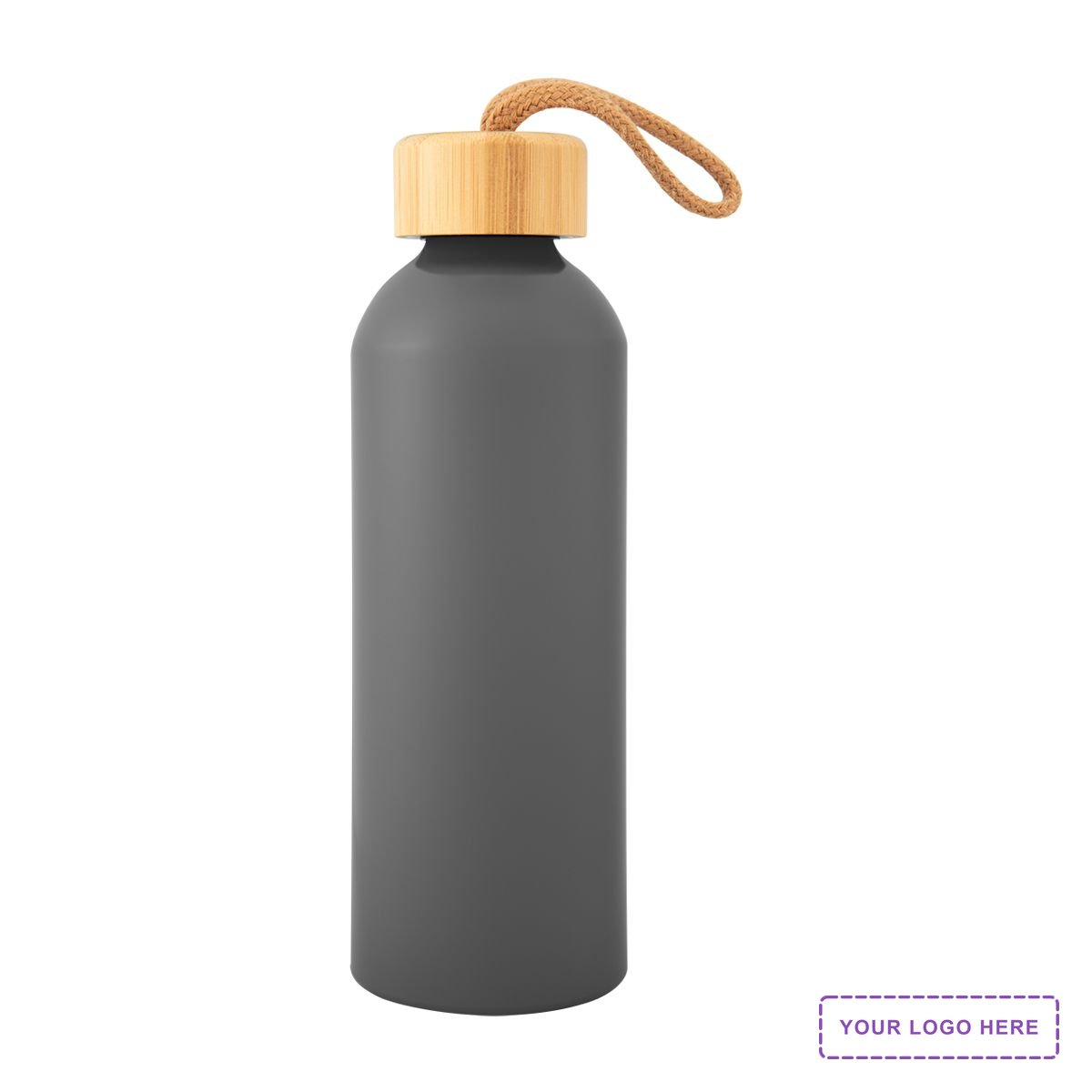 25 Oz. Full Laser Blaire Recycled Aluminum Bottle With Bamboo Lid