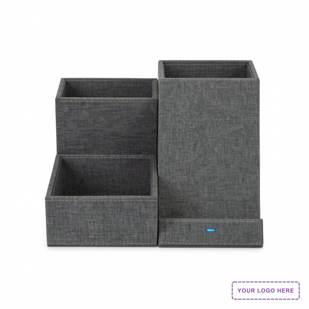 Eden Recycled rPET Wireless Charging Desk Organizer