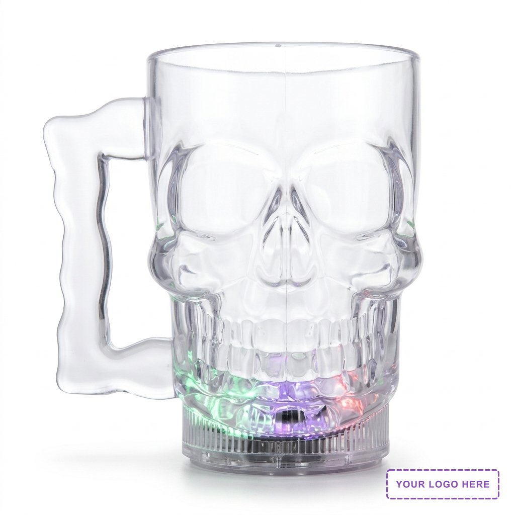 Light Up Skull Halloween Party Mug