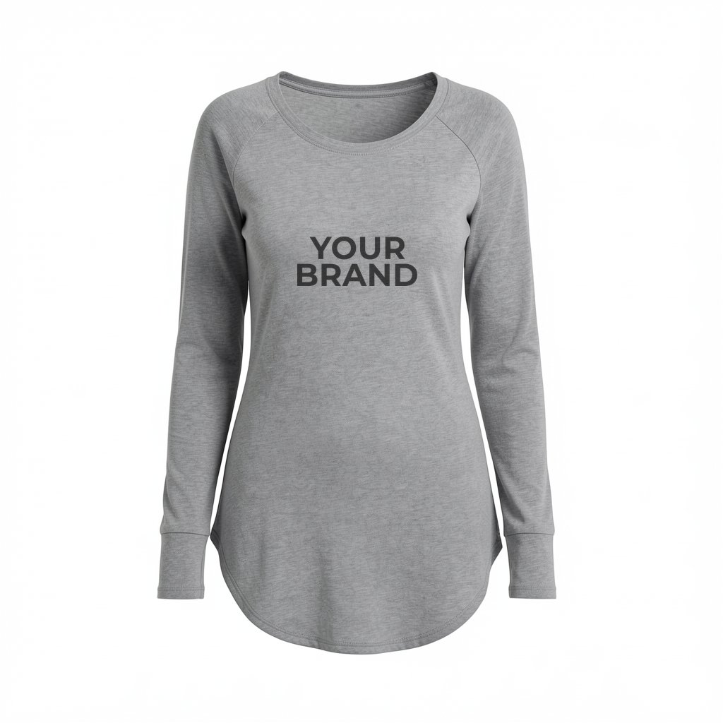District Women's Perfect Tri Long Sleeve Tunic Tee. DT132L
