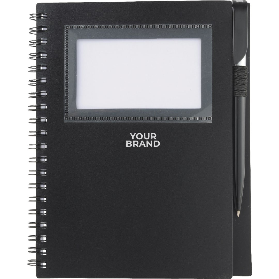 FSC® Mix 5.5" x 7" Star Spiral Notebook with Pen