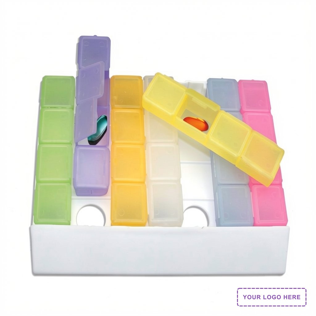 Rainbow Jumbo 24/7 Medicine Tray Organizer
