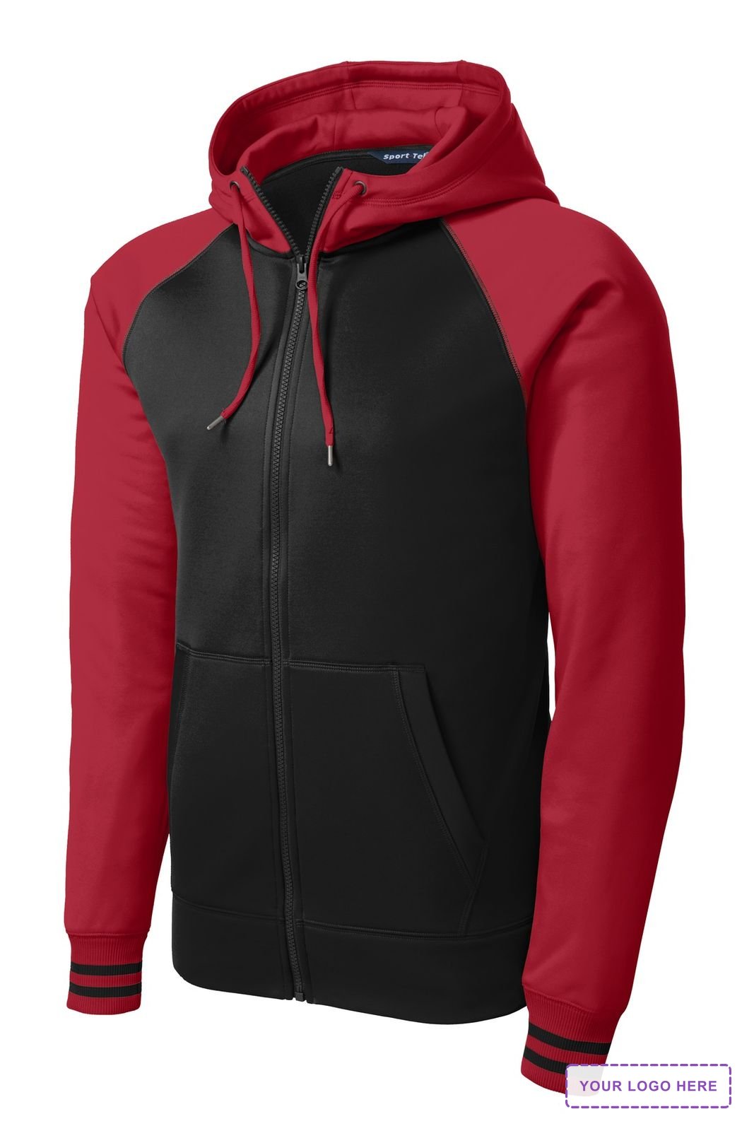 Sport-Tek Sport-Wick Varsity Fleece Full-Zip Hooded Jacket. ST236