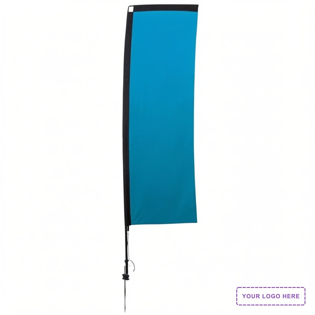 10' Premium Rectangle Sail Sign Kit (Single-Sided with Ground Spike)